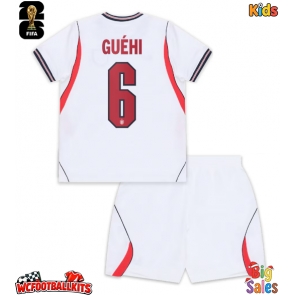 England Marc Guehi #6 Replica Home Stadium Kit for Kids World Cup 2026 Short Sleeve (+ pants)